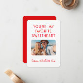 バレンタインデーの写真　あなたは私のお気に入りの愛する人 ノートカード (正面/裏面インサイチュ)