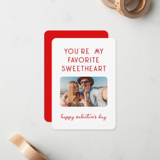 バレンタインデーの写真　あなたは私のお気に入りの愛する人 ノートカード (正面/裏面インサイチュ)