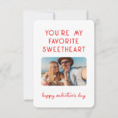 バレンタインデーの写真　あなたは私のお気に入りの愛する人 ノートカード (正面)