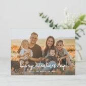 バレンタインデーの写真 | エレガントでスタイリッシュなスクリプト シーズンカード (スタンド正面)