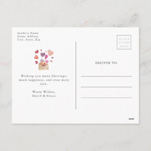 バレンタインデーの写真 シーズンポストカード (裏面)