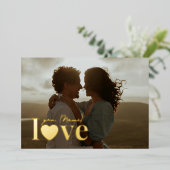 バレンタインデーの写真 愛してる あなた専用オリジナル 箔シーズンカード (立ち正面)