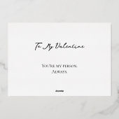 バレンタインデーの写真 愛してる あなた専用オリジナル 箔シーズンカード (裏面)