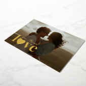 バレンタインデーの写真 愛してる あなた専用オリジナル 箔シーズンカード (回転した状態)