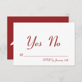 バレンタインデーの出欠確認 招待状 (正面/裏面)