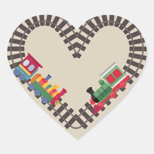 バレンタインデーの列車の鉄道ハート ハートシール (正面)