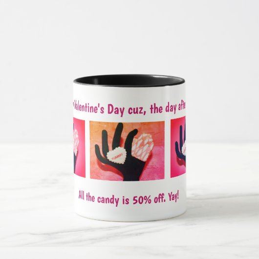 バレンタインデーの割引キャンデーのマグの後のAJ日 マグカップ (中央)
