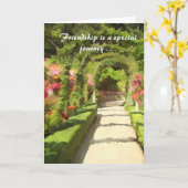 バレンタインデーの友情と花 カード (黄色い花)