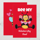 バレンタインデーの友達になりたい フラットホリデーカード シーズンカード (正面/裏面)