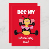 バレンタインデーの友達になりませんか？ ハートフルホリデーカード シーズンカード (正面/裏面)