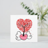 バレンタインデーの可愛いギフト 招待状 (スタンド正面)