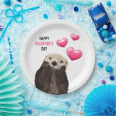 バレンタインデーの可愛いハート ペーパープレート (パーティー)