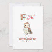 バレンタインデーの可愛いフクロウ シーズンカード (正面)