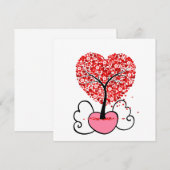 バレンタインデーの可愛いプレゼントのアイデア。 招待状 (正面/裏面)