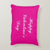 バレンタインデーの台本ロマンチックなホットピンクかわいい2025 アクセントクッション (裏面(縦))