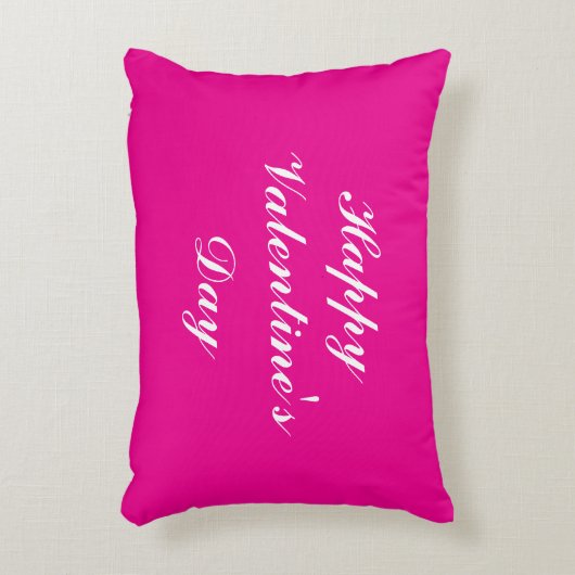 バレンタインデーの台本ロマンチックなホットピンクかわいい2025 アクセントクッション (正面(垂直))