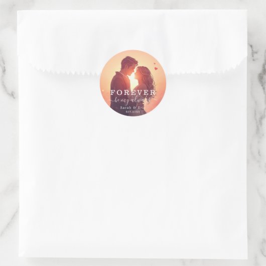 バレンタインデーの名入れギフト ラウンドシール (バッグ)
