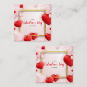 バレンタインデーの名刺 スクエア名刺 (正面/裏面)