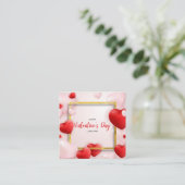 バレンタインデーの名刺 スクエア名刺 (スタンド正面)