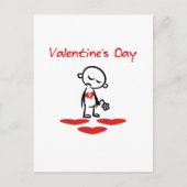 バレンタインデーの壊れたハートマンカラー ポストカード (正面)