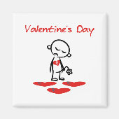 バレンタインデーの壊れたハートマンカラー マグネット (正面)