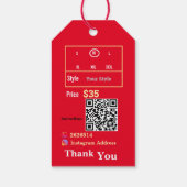 バレンタインデーの売上 ギフトタグ (裏面)