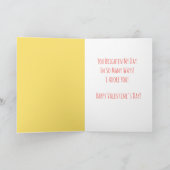 バレンタインデーの妻ピンク&イエローハート カード (内部)