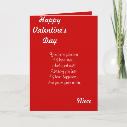 バレンタインデーの姪 シーズンカード (正面)