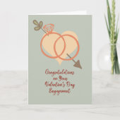 バレンタインデーの婚約おめでとう用カード カード (正面)