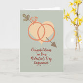 バレンタインデーの婚約おめでとう用カード カード (黄色い花)