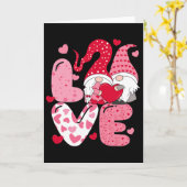 バレンタインデーの小人の愛 カード (黄色い花)