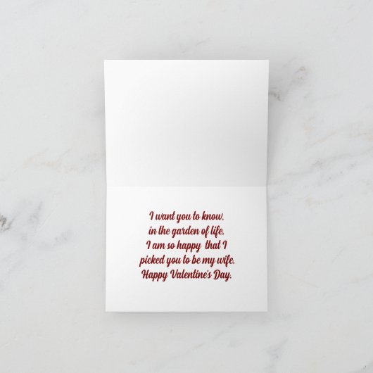 バレンタインデーの小人グリーティングカード シーズンカード (内部)