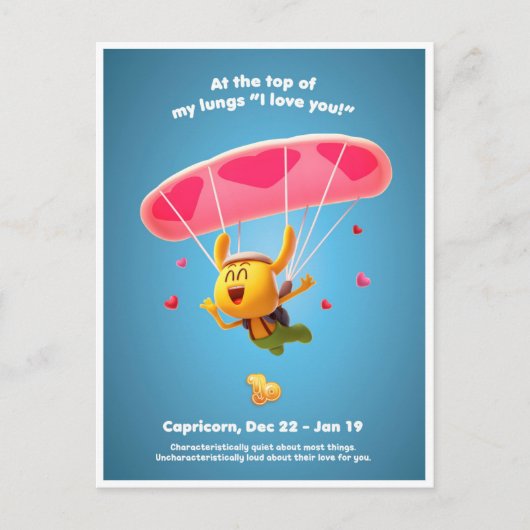 バレンタインデーの山羊座 ポストカード (正面)