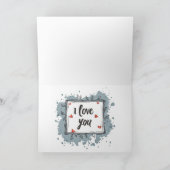 バレンタインデーの幸せなカップル シーズンカード (内部)