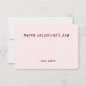 バレンタインデーの幸せな日 ローズ メイソンジャー ノートカード (裏面)