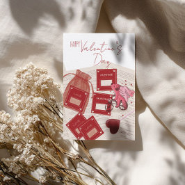 バレンタインデーの幸せ – チケット & 自転車に乗る子犬 シーズンカード