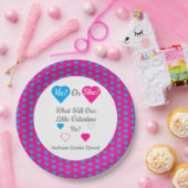 バレンタインデーの性別を表示 ペーパープレート (パーティー)