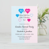 バレンタインデーの性別を表示 招待状 (スタンド正面)