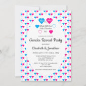 バレンタインデーの性別を表示 招待状 (正面)