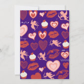 バレンタインデーの性別発表招待状 彼か彼女か 招待状 (裏面)