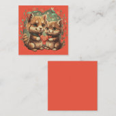 バレンタインデーの恋愛動物 ノートカード (正面/裏面)