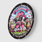 バレンタインデーの恋 ラージ壁時計 (傾斜)