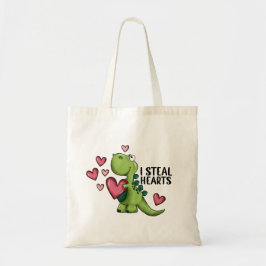 バレンタインデーの恐竜トートバッグ、面白いトートバッグ トートバッグ
