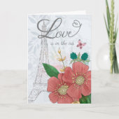 バレンタインデーの愛が花とともに カード (正面)