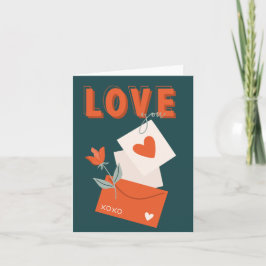 バレンタインデーの愛のカード サンキューカード