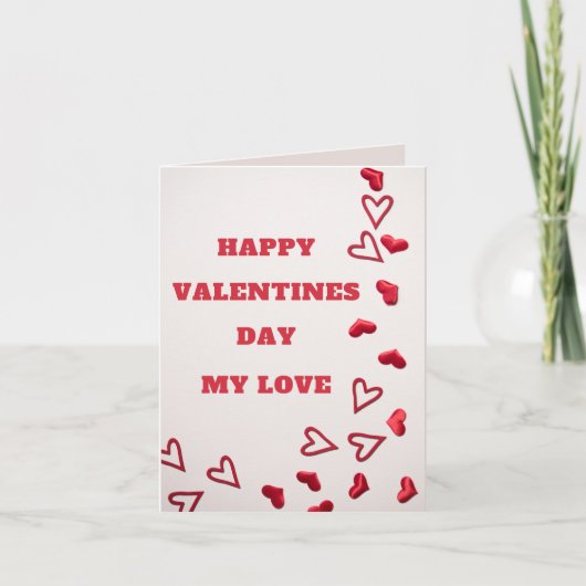 バレンタインデーの愛のグリーティングカード カード (正面)