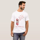 バレンタインデーの愛のデザイン Tシャツ (正面フル)
