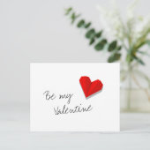 バレンタインデーの愛のハート折り紙ベクトル ポストカード (スタンド正面)