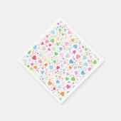 バレンタインデーの愛のパターン スタンダードカクテルナプキン (角)