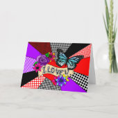 バレンタインデーの愛のメッセージ | グラフィティアート カード (正面)